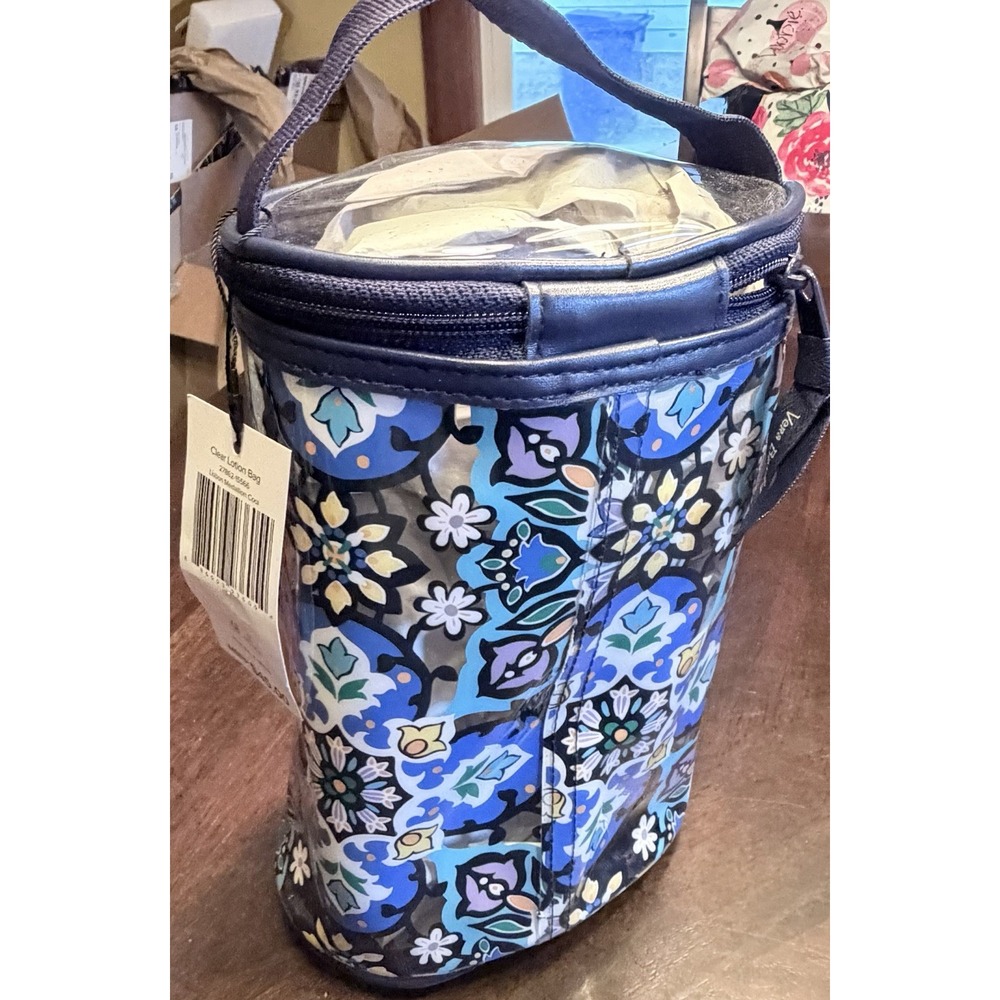 Vera Bradley Clear Lotion Bag Lisbon Medallion Cool NWT Organizer Swimsuit Beach